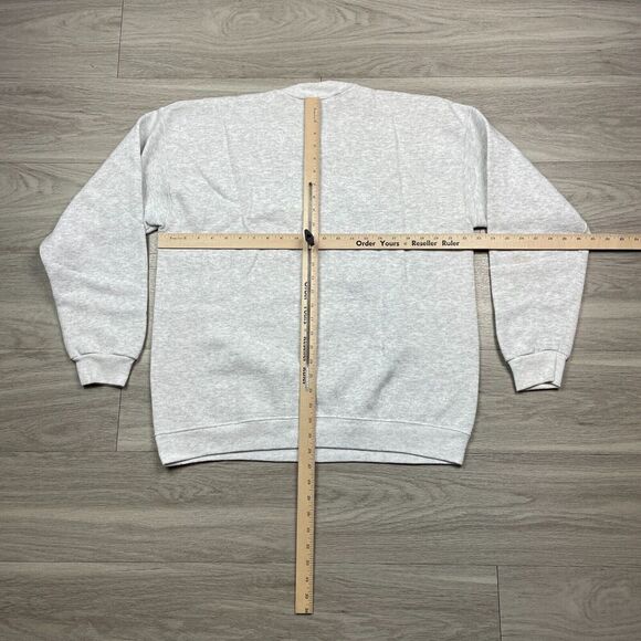 Vintage Sweatshirt Mens Extra Large Gray Riders 90s Black Fleece - Picture 8 of 11